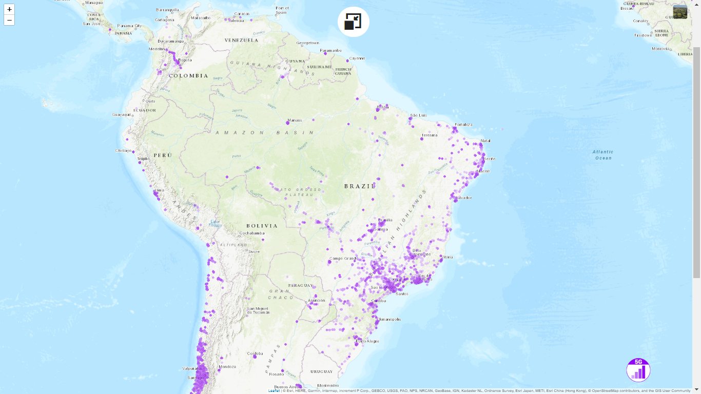 Mapa nPerf 5G